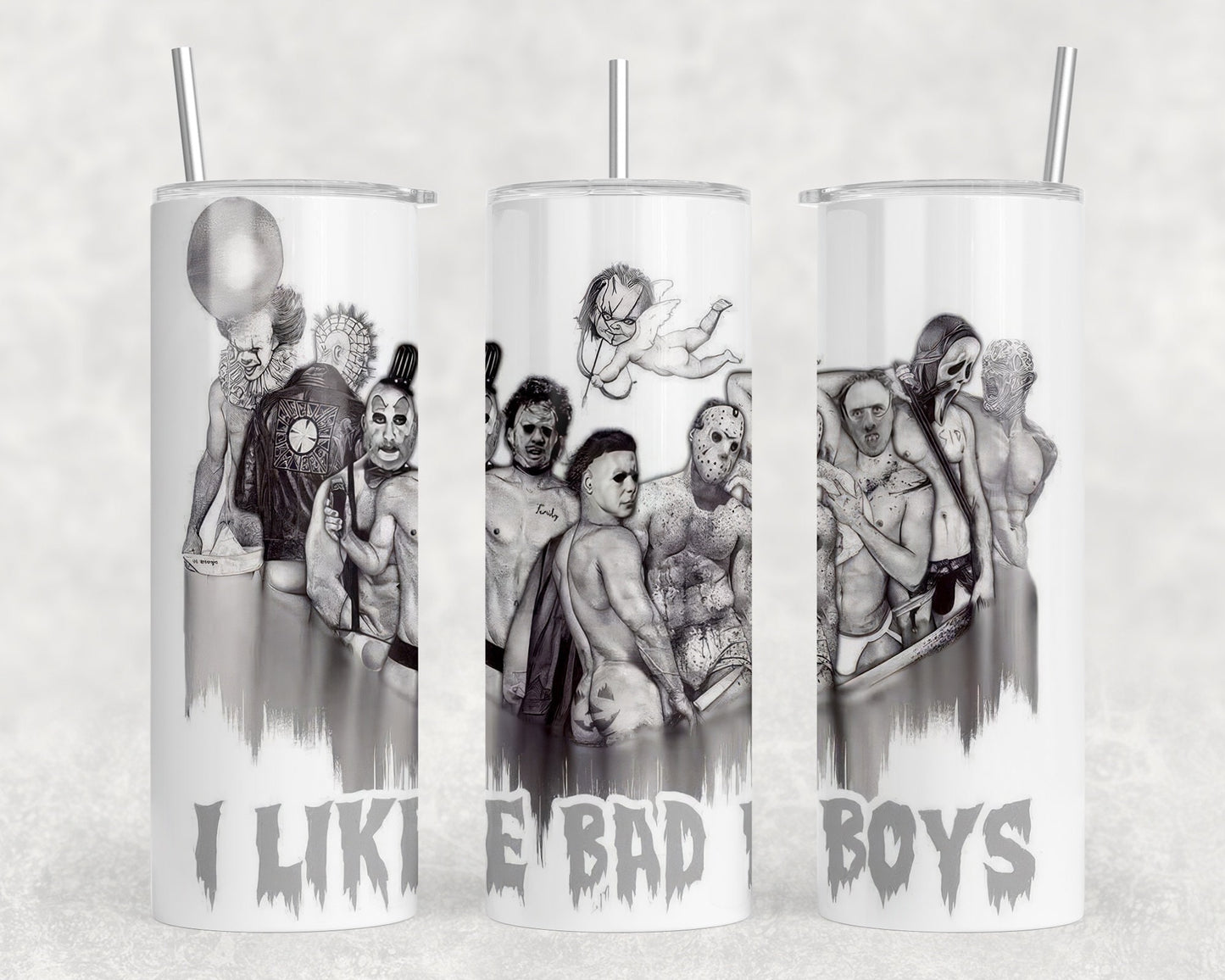 I like bad boys horror tumbler