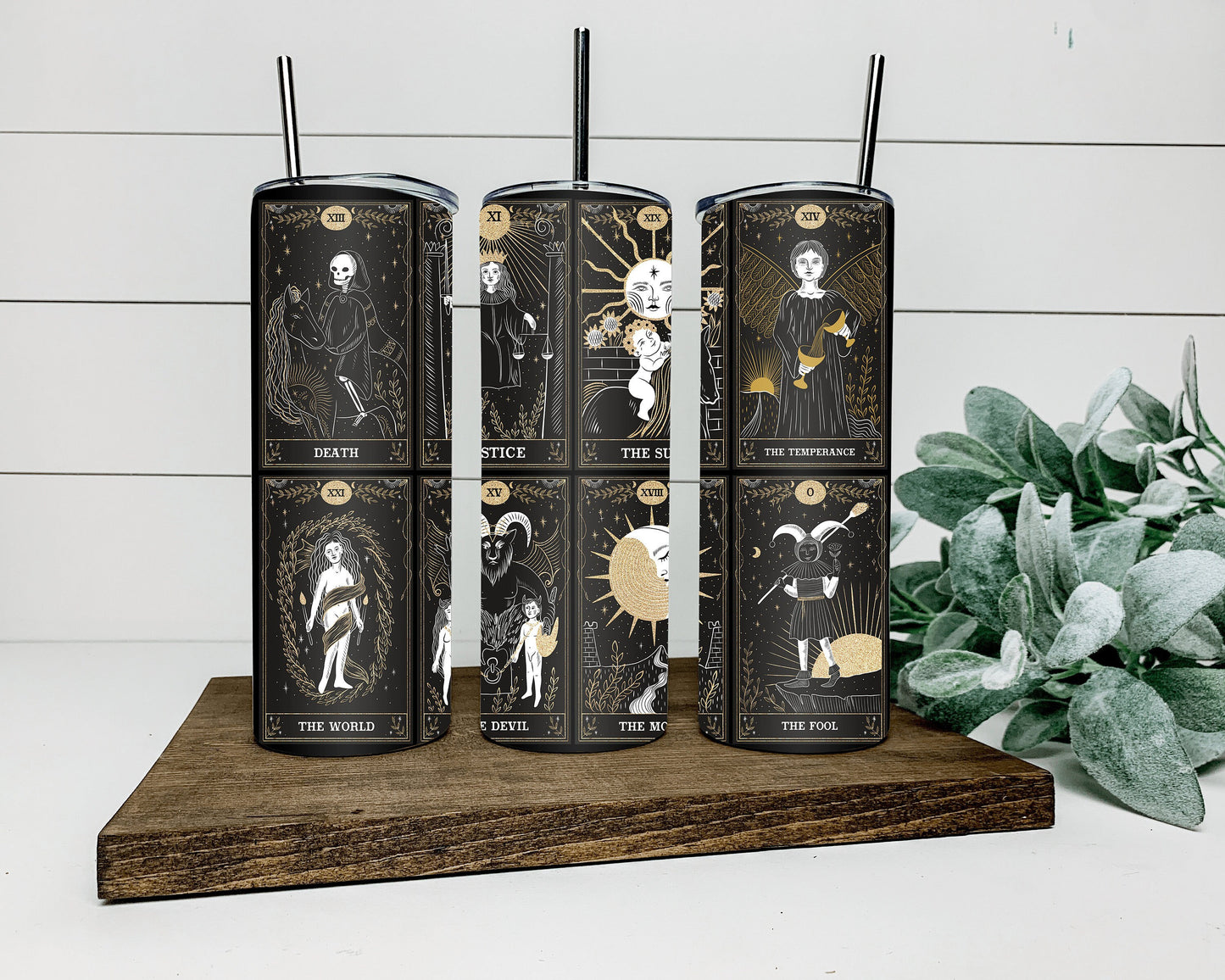 Tarot card tumbler drinkware