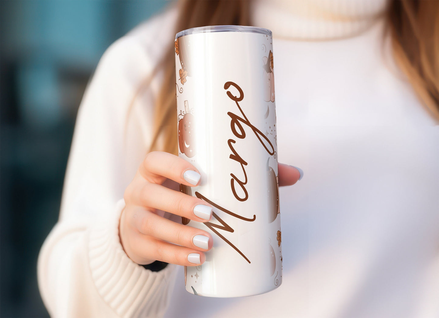 Boho pumpkin autumnal tumbler