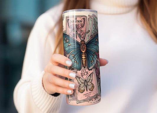 Butterfly Moth Tarot Card Tumbler