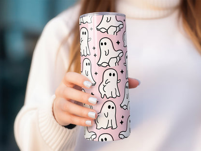 Pink ghost booty tumbler