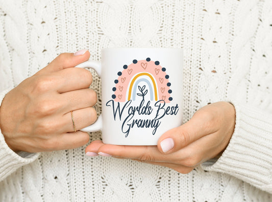 Worlds Best Granny Rainbow Mug / Mothers Day Mug / Gifts For Her / Granny Appreciation Drinkware